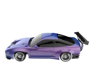 Race car isolated on white background. 3d rendering - illustration