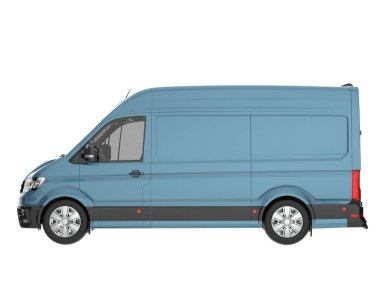 Cargo van isolated on white background. 3d rendering - illustration