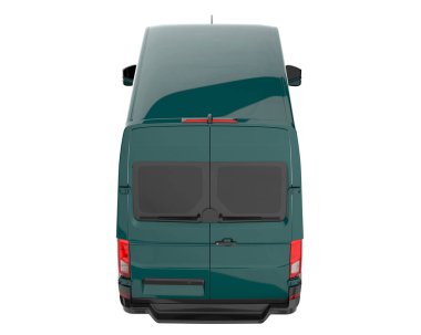 Cargo van isolated on white background. 3d rendering - illustration