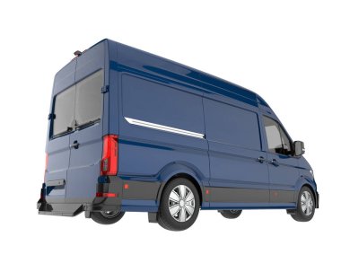 Cargo van isolated on white background. 3d rendering - illustration