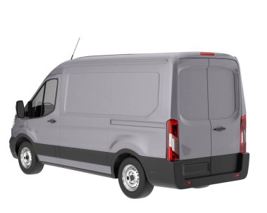 Cargo van isolated on white background. 3d rendering - illustration