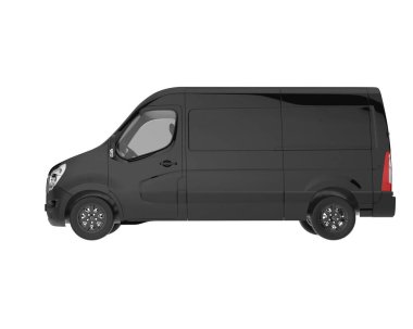 Cargo van isolated on white background. 3d rendering - illustration