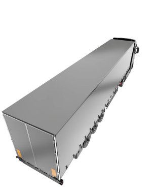 Cargo truck isolated on white background. 3d rendering - illustration