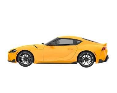 Sport car isolated on white background. 3d rendering - illustration