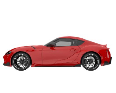 Sport car isolated on white background. 3d rendering - illustration