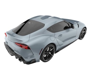 Sport car isolated on white background. 3d rendering - illustration