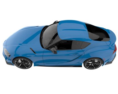 Sport car isolated on white background. 3d rendering - illustration