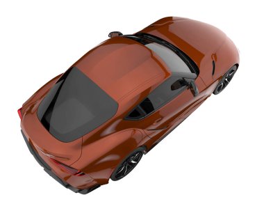 Sport car isolated on white background. 3d rendering - illustration