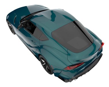 Sport car isolated on white background. 3d rendering - illustration