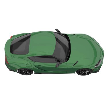 Sport car isolated on white background. 3d rendering - illustration