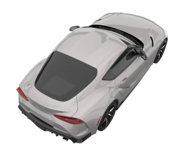 Sport car isolated on white background. 3d rendering - illustration