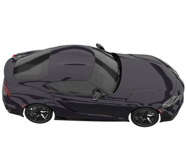 Sport car isolated on white background. 3d rendering - illustration