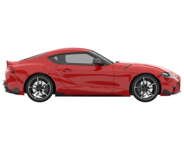 Sport car isolated on white background. 3d rendering - illustration