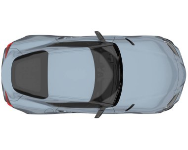 Sport car isolated on white background. 3d rendering - illustration