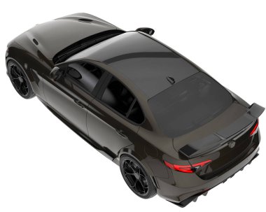 Sport car isolated on white background. 3d rendering - illustration