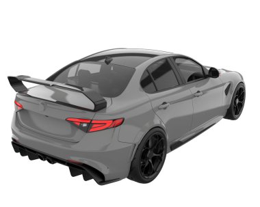 Sport car isolated on white background. 3d rendering - illustration