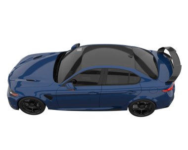 Sport car isolated on white background. 3d rendering - illustration