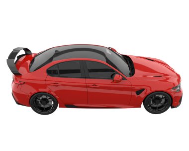 Sport car isolated on white background. 3d rendering - illustration
