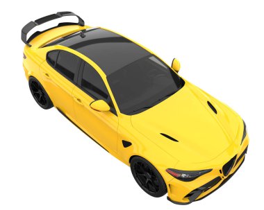 Sport car isolated on white background. 3d rendering - illustration