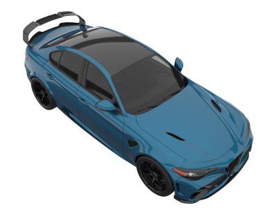 Sport car isolated on white background. 3d rendering - illustration