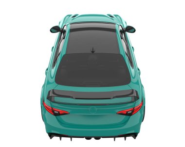 Sport car isolated on white background. 3d rendering - illustration