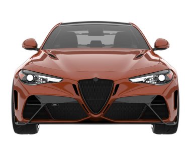 Sport car isolated on white background. 3d rendering - illustration