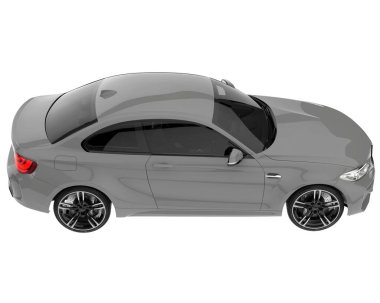 Sport car isolated on white background. 3d rendering - illustration