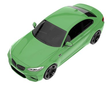 Sport car isolated on white background. 3d rendering - illustration