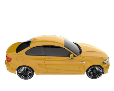 Sport car isolated on white background. 3d rendering - illustration