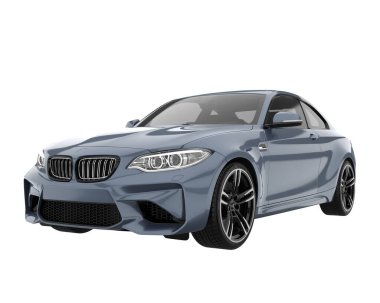 Sport car isolated on white background. 3d rendering - illustration