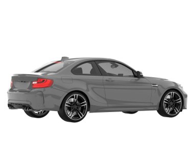 Sport car isolated on white background. 3d rendering - illustration