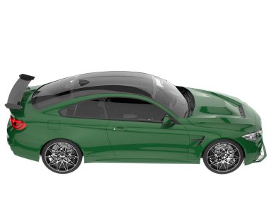 Sport car isolated on white background. 3d rendering - illustration