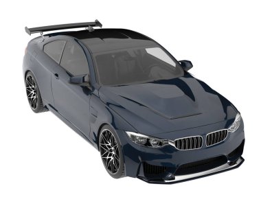Sport car isolated on white background. 3d rendering - illustration