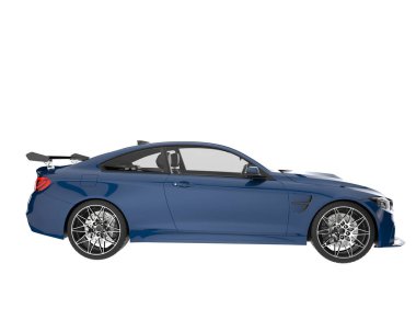 Sport car isolated on white background. 3d rendering - illustration