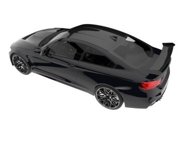 Sport car isolated on white background. 3d rendering - illustration