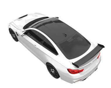 Sport car isolated on white background. 3d rendering - illustration