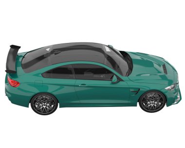 Sport car isolated on white background. 3d rendering - illustration