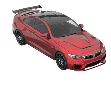 Sport car isolated on white background. 3d rendering - illustration