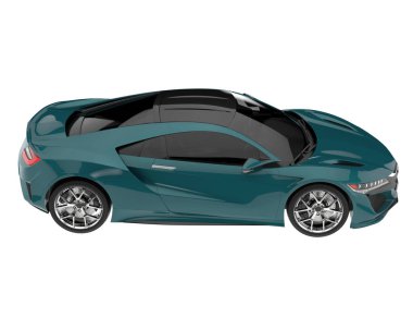 Sport car isolated on white background. 3d rendering - illustration