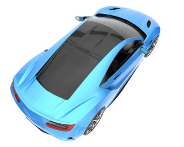 Sport car isolated on white background. 3d rendering - illustration