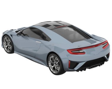 Sport car isolated on white background. 3d rendering - illustration