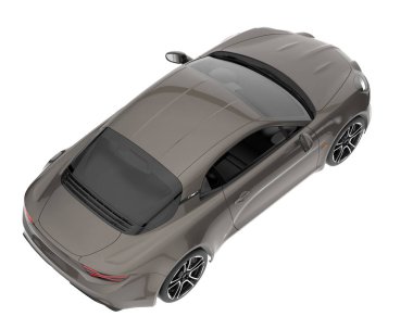 Sport car isolated on white background. 3d rendering - illustration