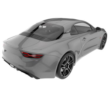 Sport car isolated on white background. 3d rendering - illustration