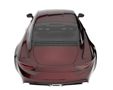 Sport car isolated on white background. 3d rendering - illustration