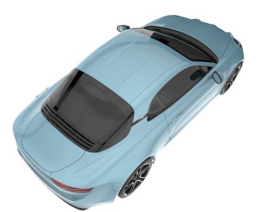 Sport car isolated on white background. 3d rendering - illustration