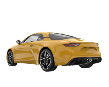 Sport car isolated on white background. 3d rendering - illustration