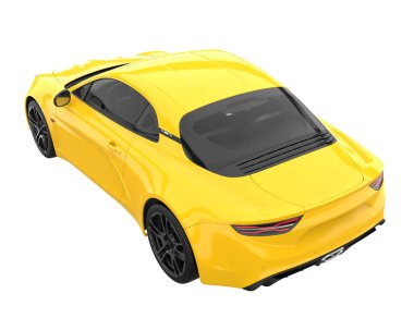 Sport car isolated on white background. 3d rendering - illustration