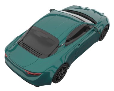 Sport car isolated on white background. 3d rendering - illustration