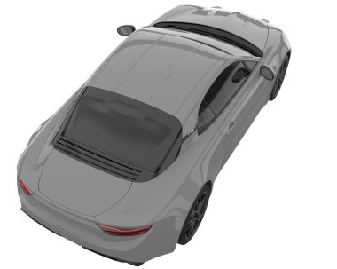 Sport car isolated on white background. 3d rendering - illustration