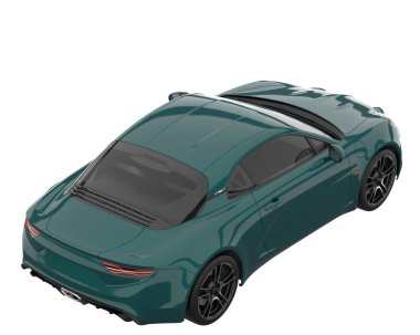 Sport car isolated on white background. 3d rendering - illustration